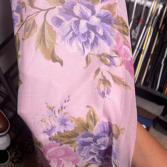 Lulus Romantic Marvel Light Pink Floral Print Halter Neck Maxi Dress - Size M - Picture 4 of 6